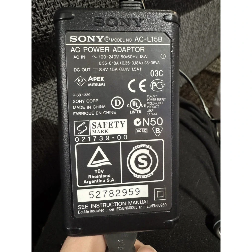 Sony‎ AC-L15A Handycam AC Adapter Power Supply Battery Charger - Genuine OEM